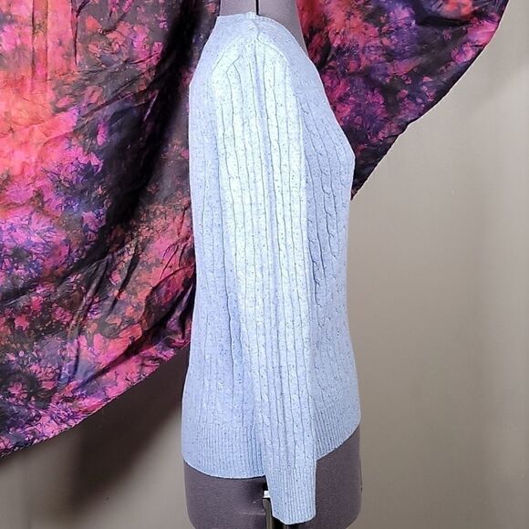 Karen Scott Crewneck Cable-Knit Sweater Sz S - Picture 4 of 11